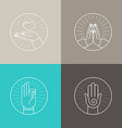 set of linear icons vector image vector image