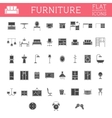 Furniture silhouette set Royalty Free Vector Image