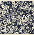 vintage tattoos monochrome seamless pattern vector image vector image