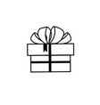 a set festive boxes with gifts tied with bows vector image