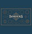 a set vintage borders and design elements vector image