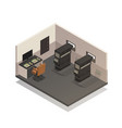 empty cinema projectionist room vector image