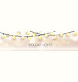 garlang of gold lamps on holiday background vector image vector image
