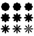 flowers icons set isolated on white background vector image