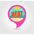 heat pin map icon summer vacation vector image