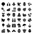 spring season set solid icon vector image vector image