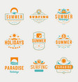 summer holidays labels or badges retro typography vector image