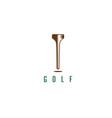tee golf tool abstract design template vector image vector image