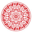 christmas scandinavian folk design mandala vector image vector image