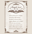 decorative frame in vintage style vector image