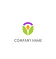 flower beauty organic logo vector image vector image