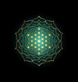 flower life yantra mandala in lotus vector image vector image