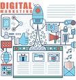 infographics elements concept of digital market vector image vector image