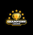 champion gold cup sports league logo vector image
