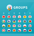 football 2020 tournament final stage groups stock vector image