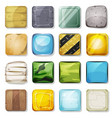 icons and buttons set for mobile app and game ui vector image