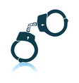 police handcuff icon vector image