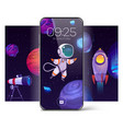 space screensaver wallpaper for smartphone vector image