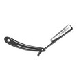 straight razor icon shaver tool with dangerous vector image