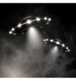 ufo in fog vector image vector image
