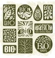 bio and natural product set of labels vector image