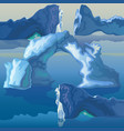 composition of the sea icebergs and ice vector image vector image