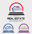 creative abstract real estate logo vector image