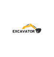 excavator heavy equipment logo design vector image