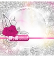 floral background with flowers and swirls vector image