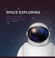 3d realistic spaceman astronaut spacesuit vector image vector image