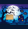 scenery with halloween thematics 3 vector image