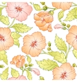 seamless pattern with hibiscus vector image