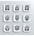 gift box web icons set holiday presents vector image vector image