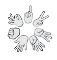 Hand signs Royalty Free Vector Image - VectorStock