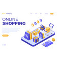isometric online internet shopping vector image