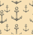 seamless pattern with anchors design element vector image