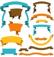 set of retro ribbons and labels vector image vector image