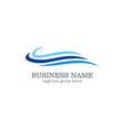 wave water business logo design vector image