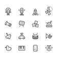 baby toys black icon set on white background vector image