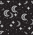 fantasy seamless pattern with moon vector image