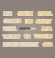 realistic adhesive tape set sticky scotch duct vector image