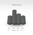 3d arrow infographics black color balance vector image vector image