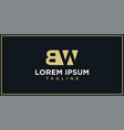 bw negative space logo vector image