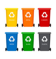 garbage bin with recycle icon for trash container vector image