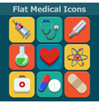 medical flat color icons set vector image vector image