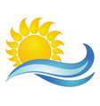 sun and sea vector image vector image