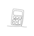 calculator one line drawing concept for business vector image vector image