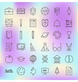 school and education line science icons set vector image