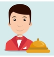 waiter housekeeper man hotel vector image