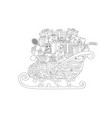 christmas sleigh withgifts vector image